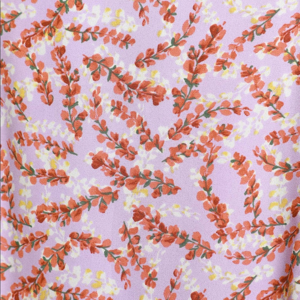 NWT Lulu’s Brynne Red and Lavender Floral Print Dress - Picture 3 of 11